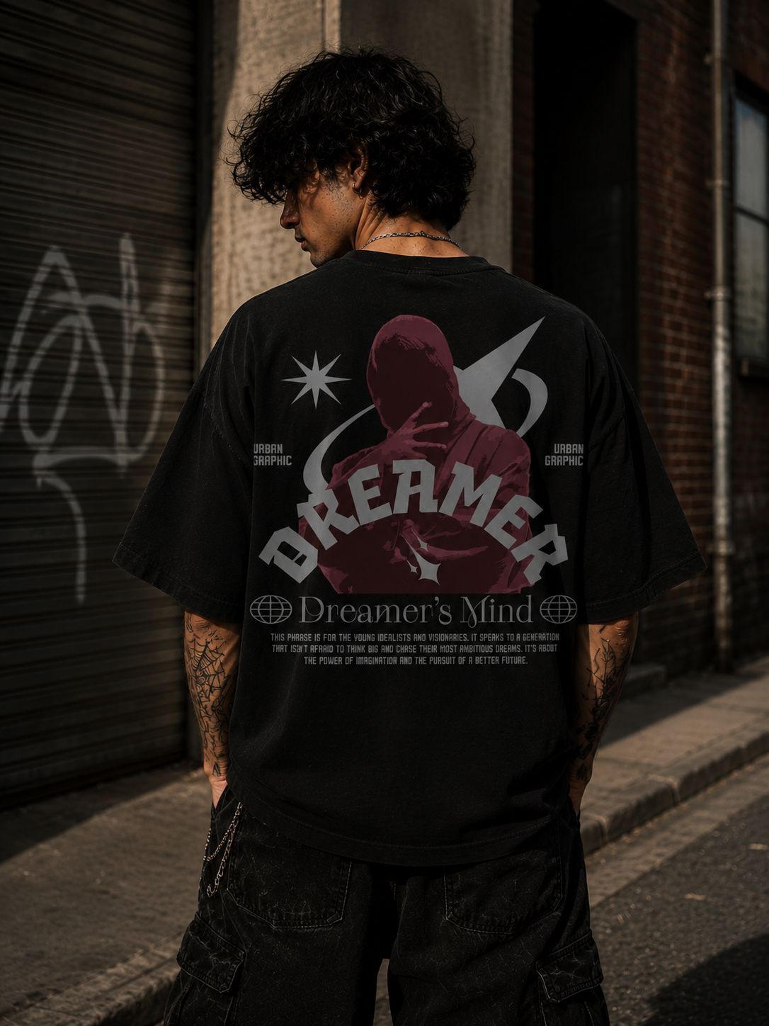 Dhaga Dreamer's Mind Oversized Tee | Dhaga Indian Streetwear